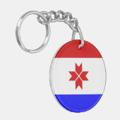 Vlag van Mordovië Sleutelhanger (Voorkant Links)