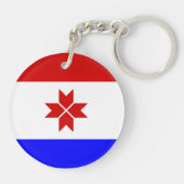 Vlag van Mordovië Sleutelhanger (Achterkant)