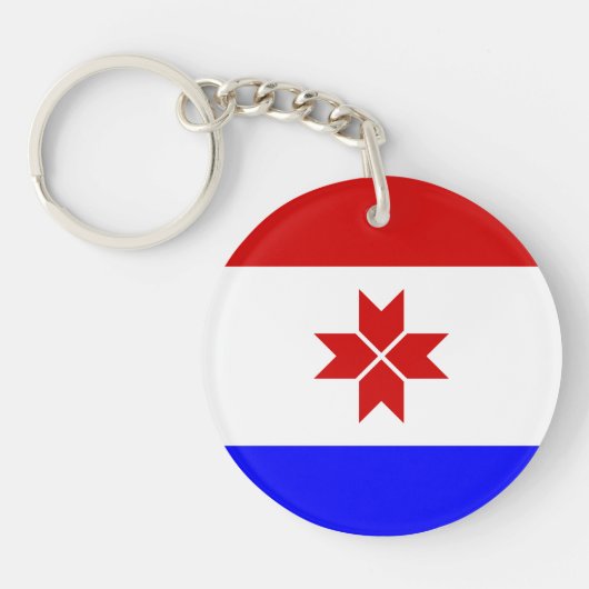 Vlag van Mordovië Sleutelhanger (Voorkant)