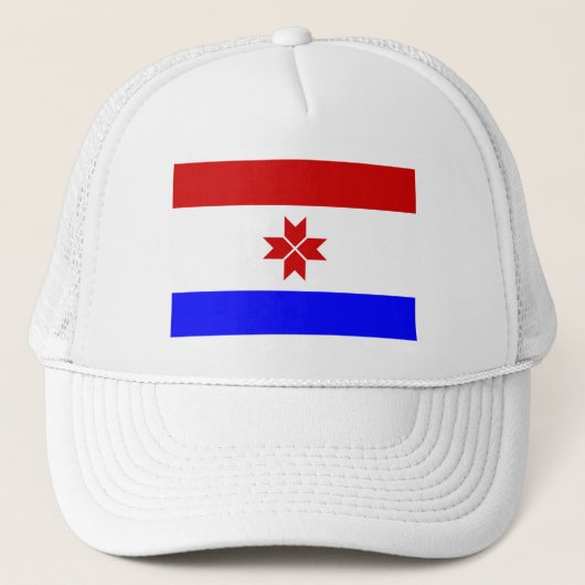 Vlag van Mordovië Trucker Pet (Voorkant)