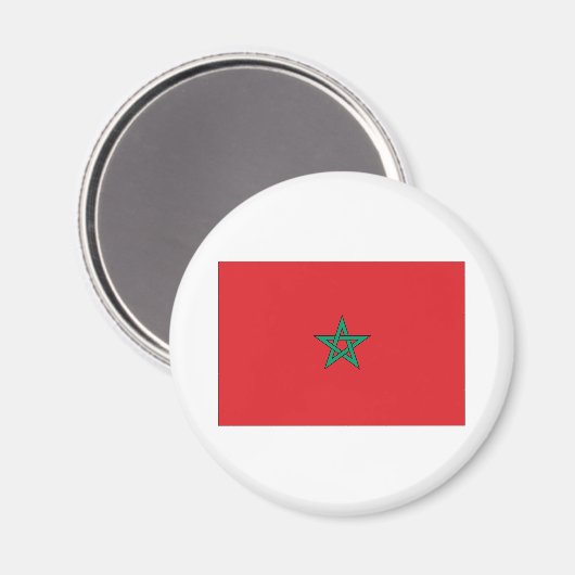 Vlag van Morroco Magneet (Voorkant / Achterkant)