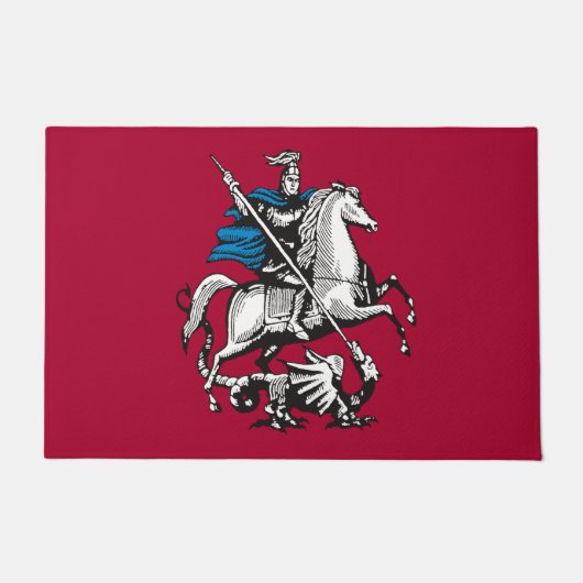 Vlag van Moskou (Russische hoofdstad) Deurmat (Voorkant)