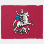 Vlag van Moskou (Russische hoofdstad) Fleece Deken (Voorkant (Horizontaal))