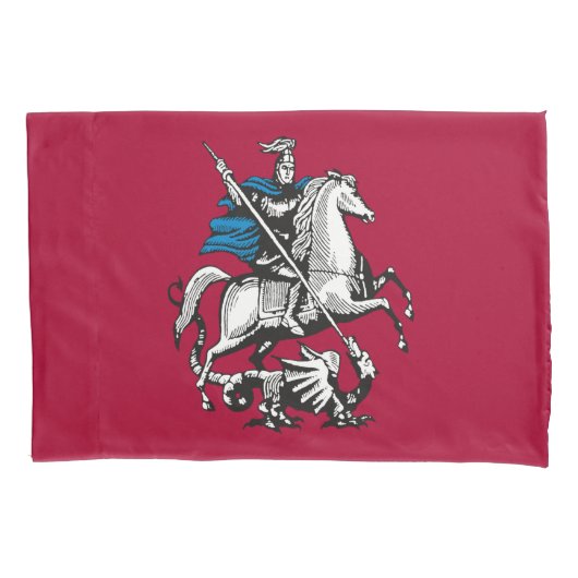 Vlag van Moskou (Russische hoofdstad) Kussensloop (Voorkant-Links)