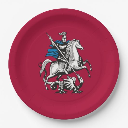 Vlag van Moskou (Russische hoofdstad) Papieren Bordje (Voorkant)