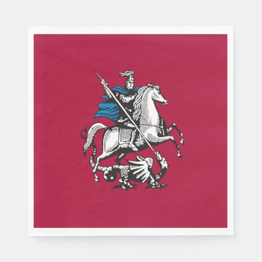 Vlag van Moskou (Russische hoofdstad) Servet (Voorkant)
