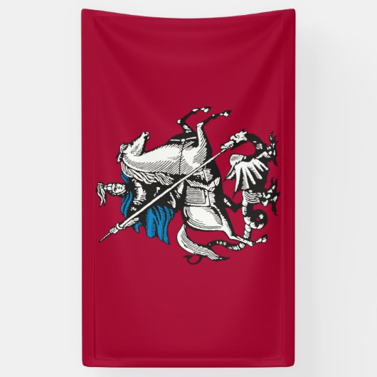 Vlag van Moskou (Russische hoofdstad) Spandoek (Verticaal)