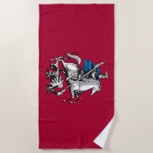 Vlag van Moskou (Russische hoofdstad) Strandlaken (Voorkant)