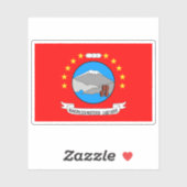 Vlag van Mosteiros, Kaapverdië (Kaapverdië) Sticker (Vel)