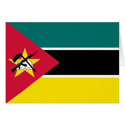 Vlag van Mozambique (Voorkant Horizontaal)