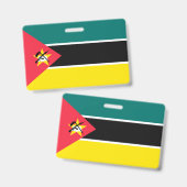 Vlag van Mozambique Badge (Voor- en achterkant)
