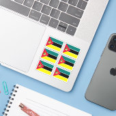 Vlag van Mozambique - een collectie Sticker (Laptop met iPhone)