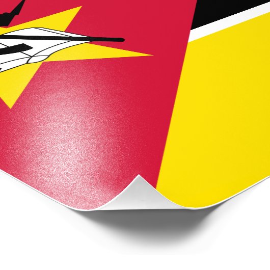 Vlag van Mozambique Foto Afdruk (Hoek)