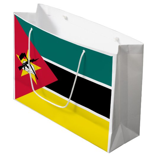 Vlag van Mozambique Groot Cadeauzakje (Voorkant Gekanteld)
