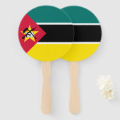 Vlag van Mozambique Handwaaier (Voorkant en achterkant)