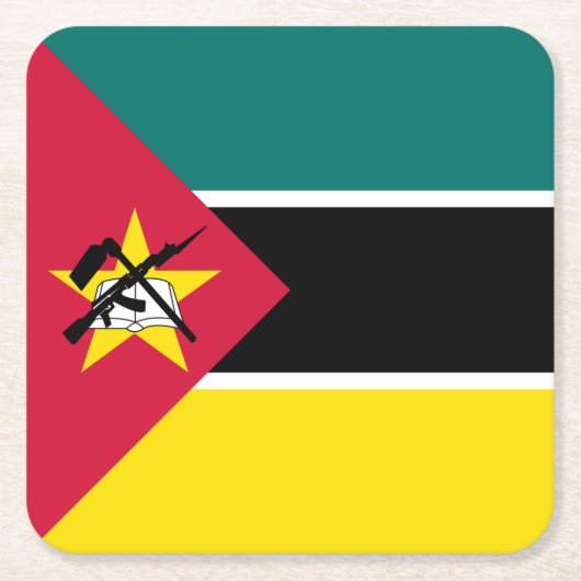Vlag van Mozambique Kartonnen Onderzetters (Voorkant)