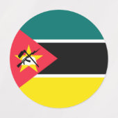Vlag van Mozambique Labels (Design 2)