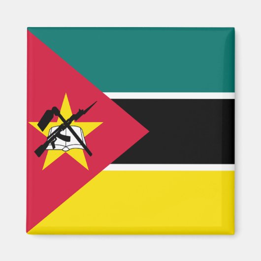 Vlag van Mozambique Magneet (Voorkant)