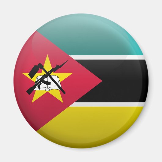 Vlag van Mozambique Magneet (Voorkant)