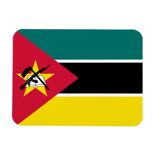 Vlag van Mozambique Magneet (Horizontaal)