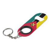 Vlag van Mozambique Mini Flessenopener (Voorkant Gekanteld)