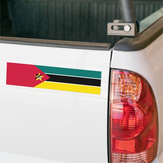 Vlag van Mozambique (nationale vlag) (Afrika) Bumpersticker (Op Truck)
