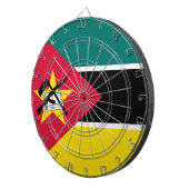 Vlag van Mozambique (nationale vlag) (Afrika) Dartbord (Voorkant Rechts)
