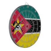 Vlag van Mozambique (nationale vlag) (Afrika) Dartbord (Voorkant Links)