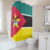 Vlag van Mozambique (nationale vlag) (Afrika) Douchegordijn (In situ)