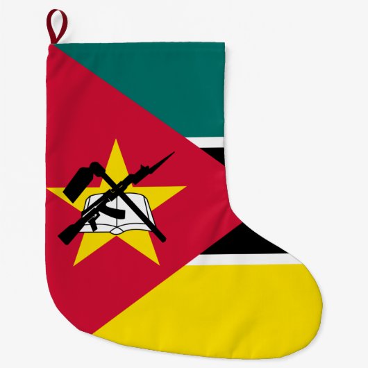 Vlag van Mozambique (nationale vlag) (Afrika) Grote Kerstsok (Voorkant)