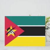 Vlag van Mozambique (nationale vlag) (Afrika) Kaart (Staand voorkant)