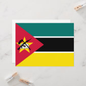 Vlag van Mozambique (nationale vlag) (Afrika) Kaart (Voorkant / Achterkant in situ)