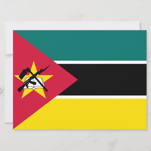 Vlag van Mozambique (nationale vlag) (Afrika) Kaart (Voorkant)