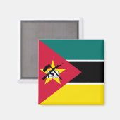Vlag van Mozambique (nationale vlag) (Afrika) Magneet (Voorkant / Achterkant)