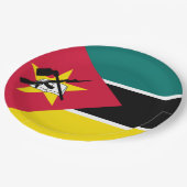 Vlag van Mozambique (nationale vlag) (Afrika) Papieren Bordje (Gekanteld)