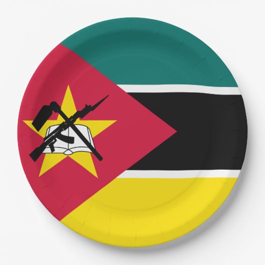 Vlag van Mozambique (nationale vlag) (Afrika) Papieren Bordje (Voorkant)