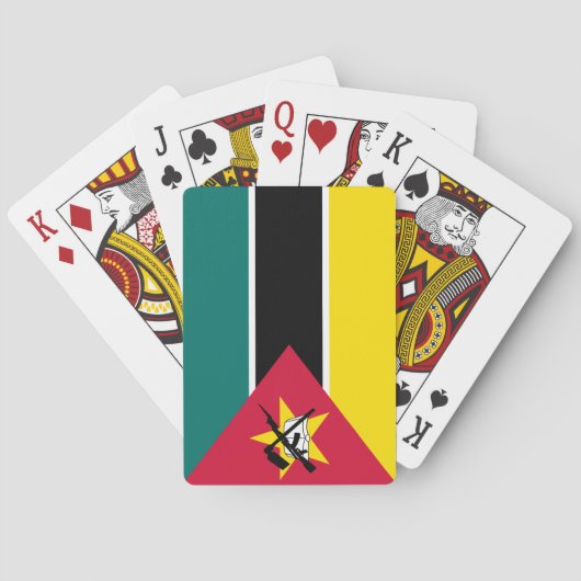 Vlag van Mozambique (nationale vlag) (Afrika) Pokerkaarten (Achterkant)