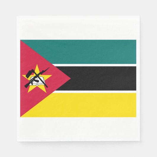 Vlag van Mozambique (nationale vlag) (Afrika) Servet (Voorkant)