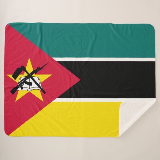 Vlag van Mozambique (nationale vlag) (Afrika) Sherpa Deken (Voorkant (horizontaal))