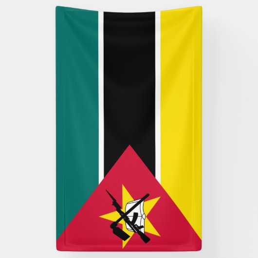 Vlag van Mozambique (nationale vlag) (Afrika) Spandoek (Verticaal)