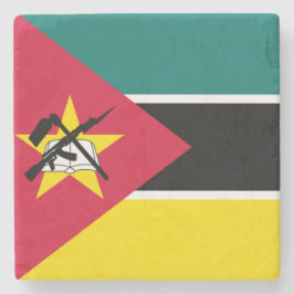 Vlag van Mozambique (nationale vlag) (Afrika) Stenen Onderzetter