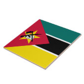 Vlag van Mozambique (nationale vlag) (Afrika) Tegeltje (Zijkant)