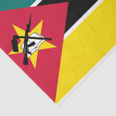 Vlag van Mozambique (nationale vlag) (Afrika) Tissuepapier (Detail)