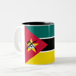 Vlag van Mozambique (nationale vlag) (Afrika) Tweekleurige Koffiemok