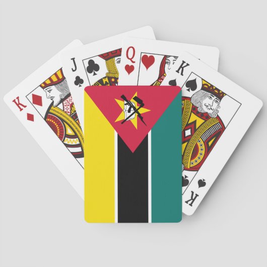 Vlag van Mozambique Pokerkaarten (Achterkant)