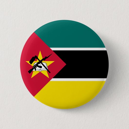 Vlag van Mozambique Ronde Button 5,7 Cm (Voorkant)