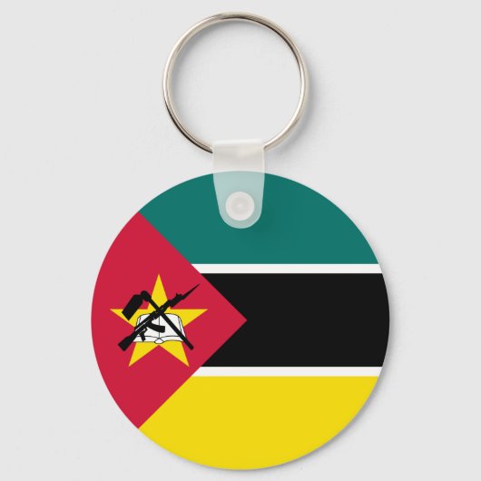 Vlag van Mozambique Sleutelhanger (Voorkant)
