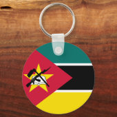 Vlag van Mozambique Sleutelhanger (Achterkant)