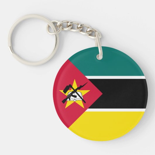 Vlag van Mozambique Sleutelhanger (Voorkant)