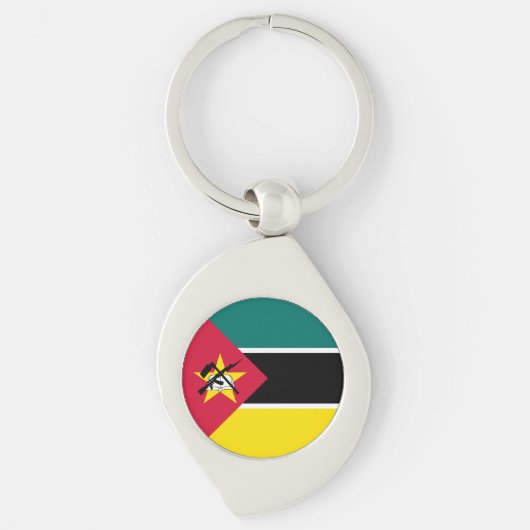 Vlag van Mozambique Sleutelhanger (Voorkant)